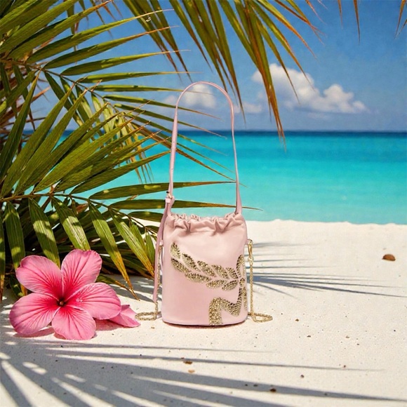 MCM Pink Crossbody Bag with Gold Details NWT - Picture 14 of 14